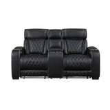 Fairway Black Power Double Reclining Sofa from Homelegance - Luna Furniture
