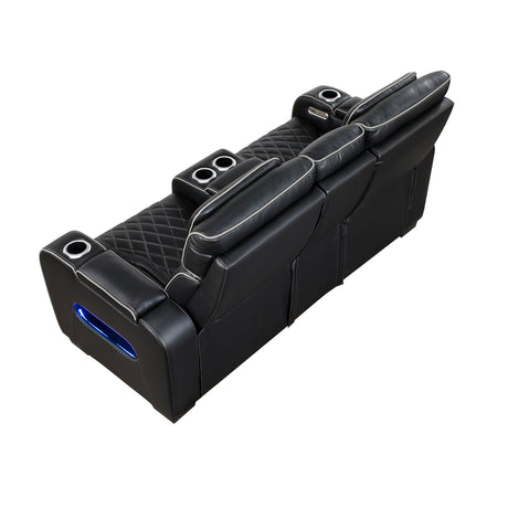 Fairway Black Power Double Reclining Sofa from Homelegance - Luna Furniture