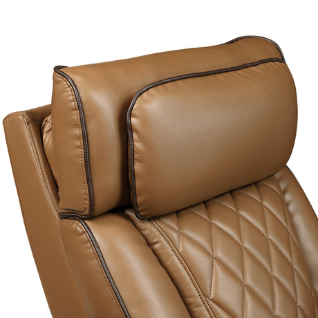 Fairway Brown Power Double Reclining Loveseat with Center Console from Homelegance - Luna Furniture