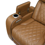 9516BRW*2PWH 2pc Set: Sofa, Love (Power) from Homelegance - Luna Furniture