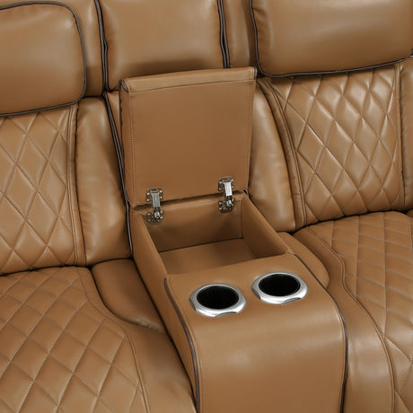 Fairway Brown Power Double Reclining Sofa from Homelegance - Luna Furniture