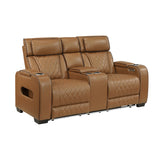 Fairway Brown Power Double Reclining Sofa from Homelegance - Luna Furniture