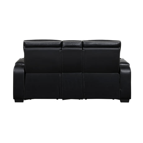 Fairway Black Power Double Reclining Living Room Set from Homelegance - Luna Furniture