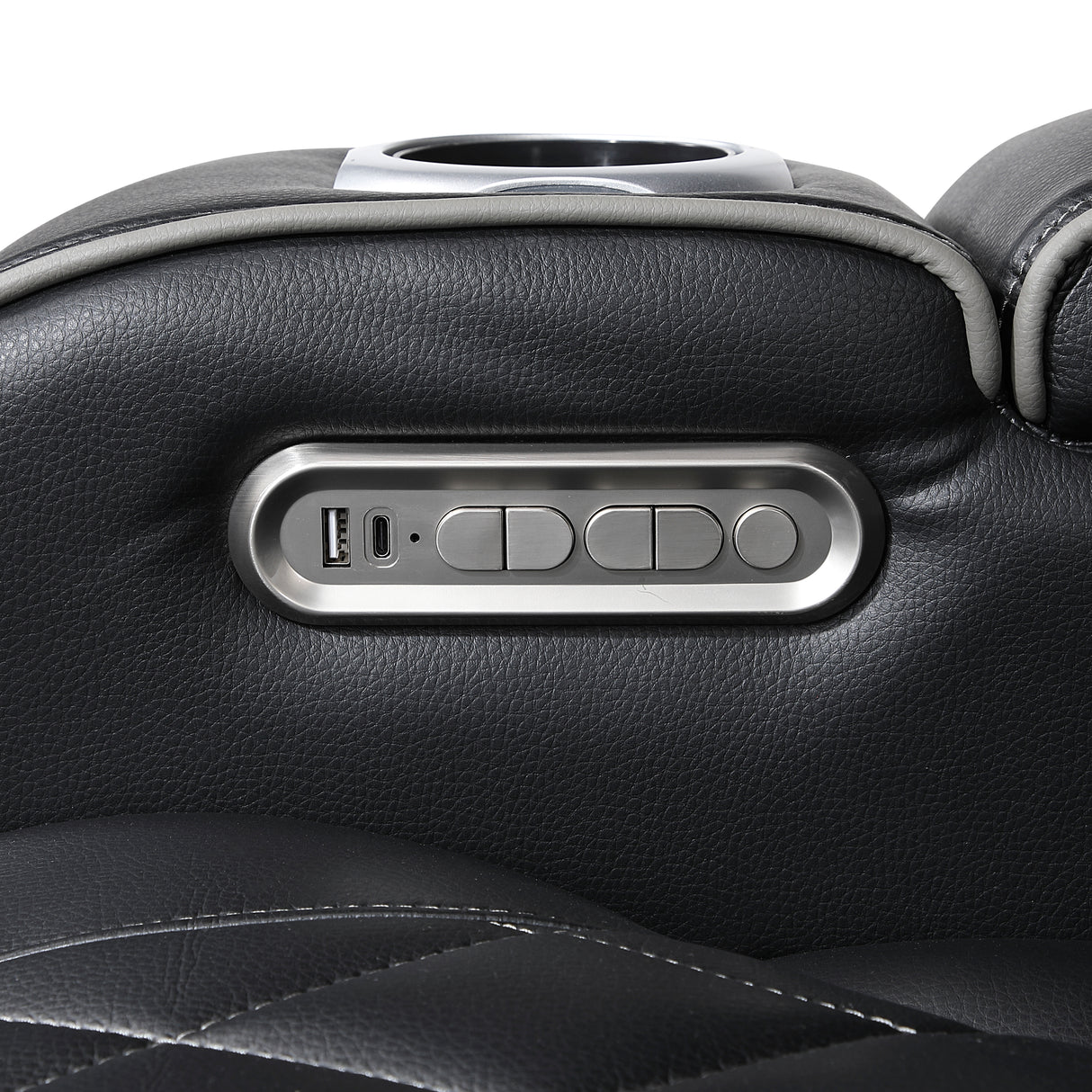 Fairway Black Power Double Reclining Loveseat with Center Console from Homelegance - Luna Furniture