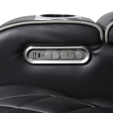 Fairway Black Power Double Reclining Sofa from Homelegance - Luna Furniture