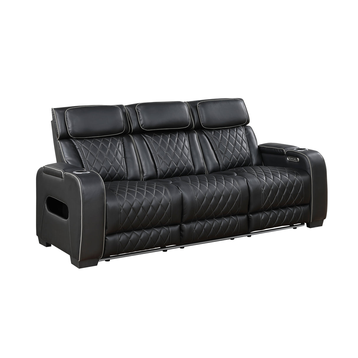 Fairway Black Power Double Reclining Sofa from Homelegance - Luna Furniture