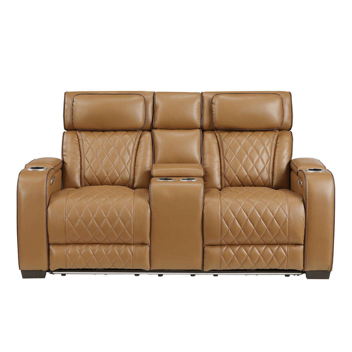 9516BRW*2PWH 2pc Set: Sofa, Love (Power) from Homelegance - Luna Furniture