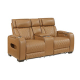 9516BRW*2PWH 2pc Set: Sofa, Love (Power) from Homelegance - Luna Furniture