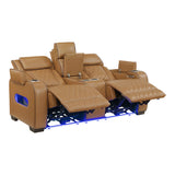9516BRW*2PWH 2pc Set: Sofa, Love (Power) from Homelegance - Luna Furniture