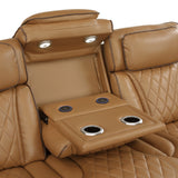 Fairway Brown Power Double Reclining Living Room Set from Homelegance - Luna Furniture