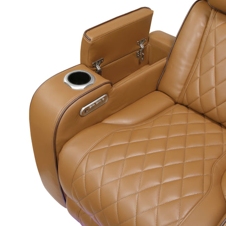 Fairway Brown Power Double Reclining Sofa from Homelegance - Luna Furniture