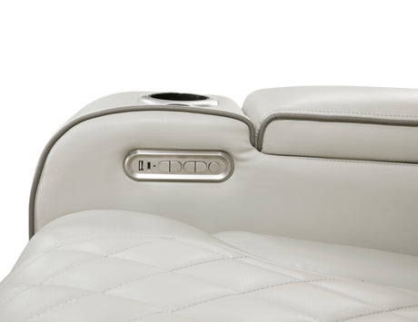 Fairway Taupe Power Double Reclining Loveseat with Center Console from Homelegance - Luna Furniture