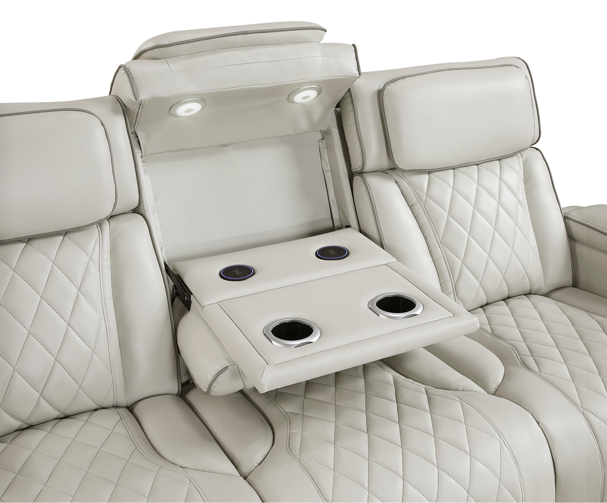 Fairway Taupe Power Double Reclining Sofa from Homelegance - Luna Furniture