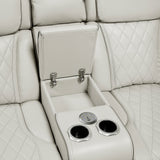 Fairway Taupe 3-Piece LED Power Reclining Sectional with Consoles and Wireless speakers from Homelegance - Luna Furniture