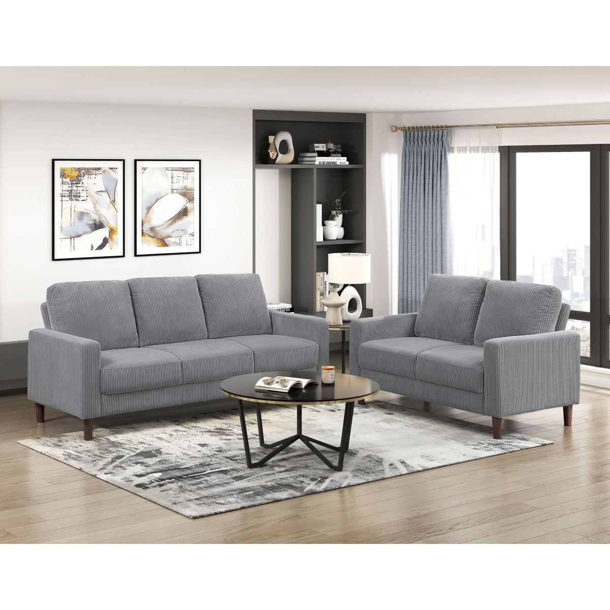 Crandall Gray Living Room Set from Homelegance - Luna Furniture