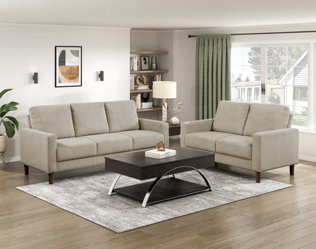 Crandall Taupe Loveseat from Homelegance - Luna Furniture