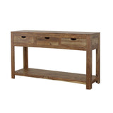 Esther Natural Sheesham 3-Drawer Storage Console Table from Coaster - Luna Furniture