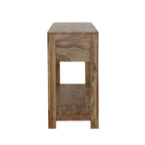 Esther Natural Sheesham 3-Drawer Storage Console Table from Coaster - Luna Furniture