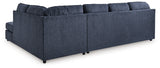 Albar Place Cobalt 2-Piece RAF Chaise Sectional from Ashley Furniture - Luna Furniture
