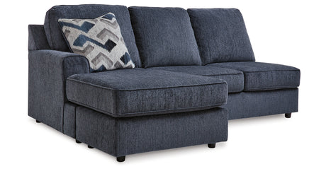 Albar Place 2-Piece Sectional with Ottoman in Cobalt from Ashley Furniture - Luna Furniture