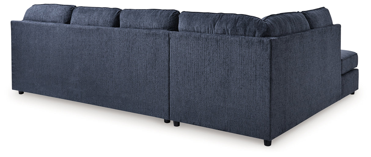 Albar Place Cobalt 2-Piece LAF Chaise Sectional from Ashley Furniture - Luna Furniture