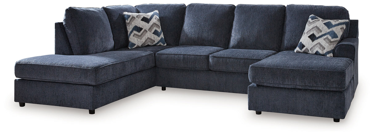 Albar Place Cobalt 2-Piece LAF Chaise Sectional from Ashley Furniture - Luna Furniture