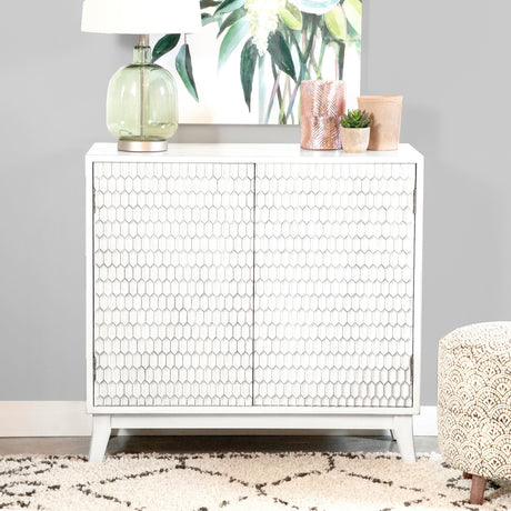 Gambon White Rectangular 2-Door Accent Cabinet from Coaster - Luna Furniture