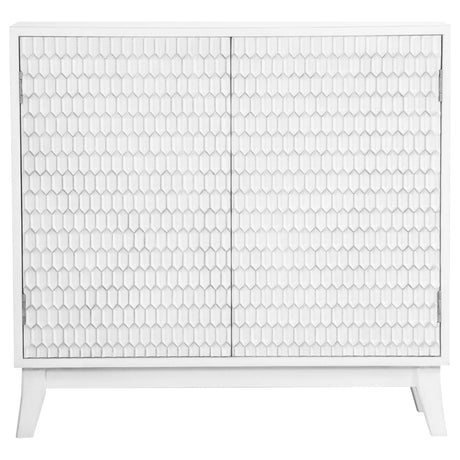 Gambon White Rectangular 2-Door Accent Cabinet from Coaster - Luna Furniture