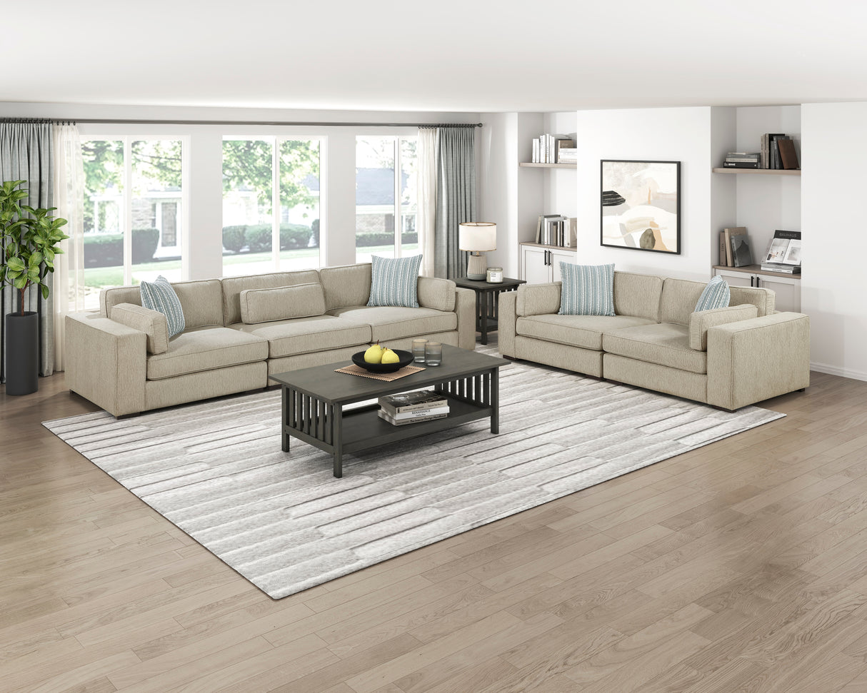 Geweldig Pewter 4-Piece Sectional from Homelegance - Luna Furniture