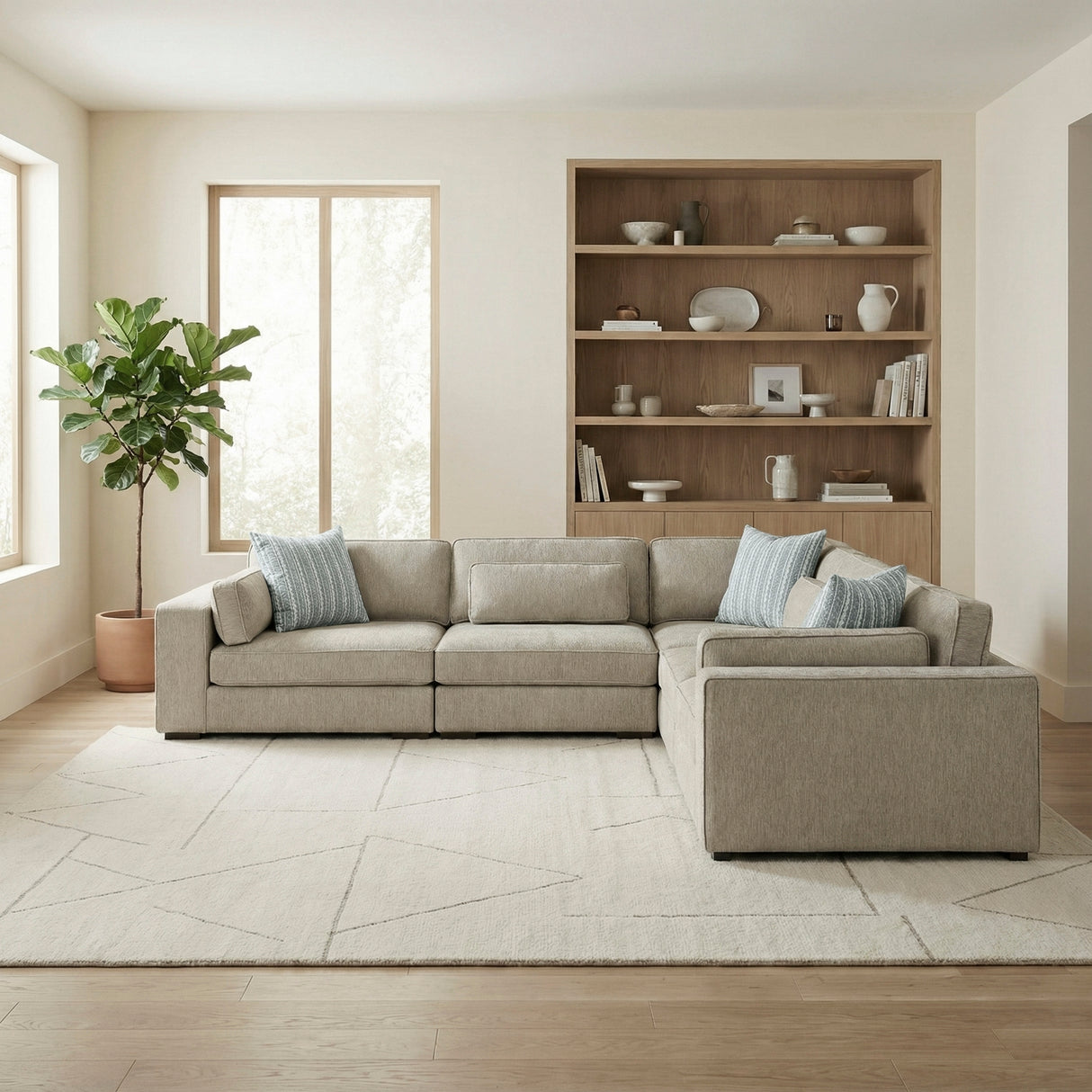 Geweldig Pewter 4-Piece Sectional from Homelegance - Luna Furniture