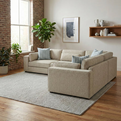 Geweldig Pewter 5-Piece Sectional from Homelegance - Luna Furniture