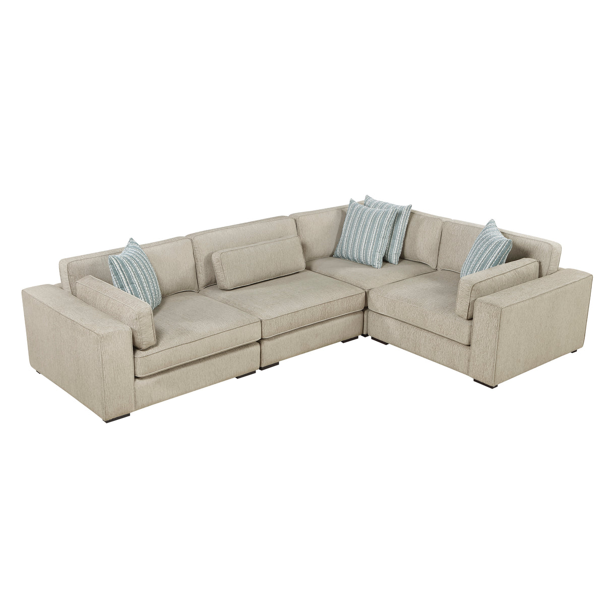 Geweldig Pewter 4-Piece Sectional from Homelegance - Luna Furniture
