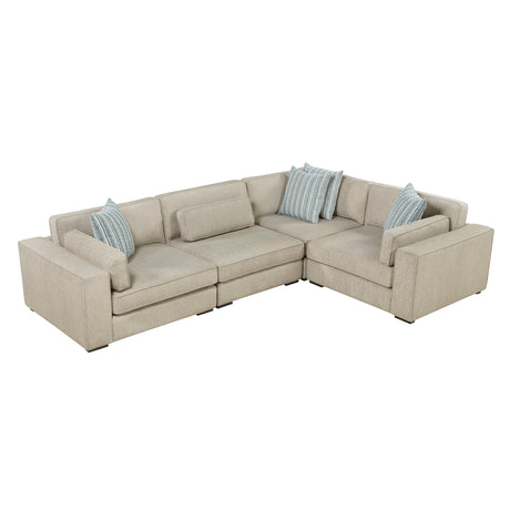 Geweldig Pewter 4-Piece Sectional from Homelegance - Luna Furniture