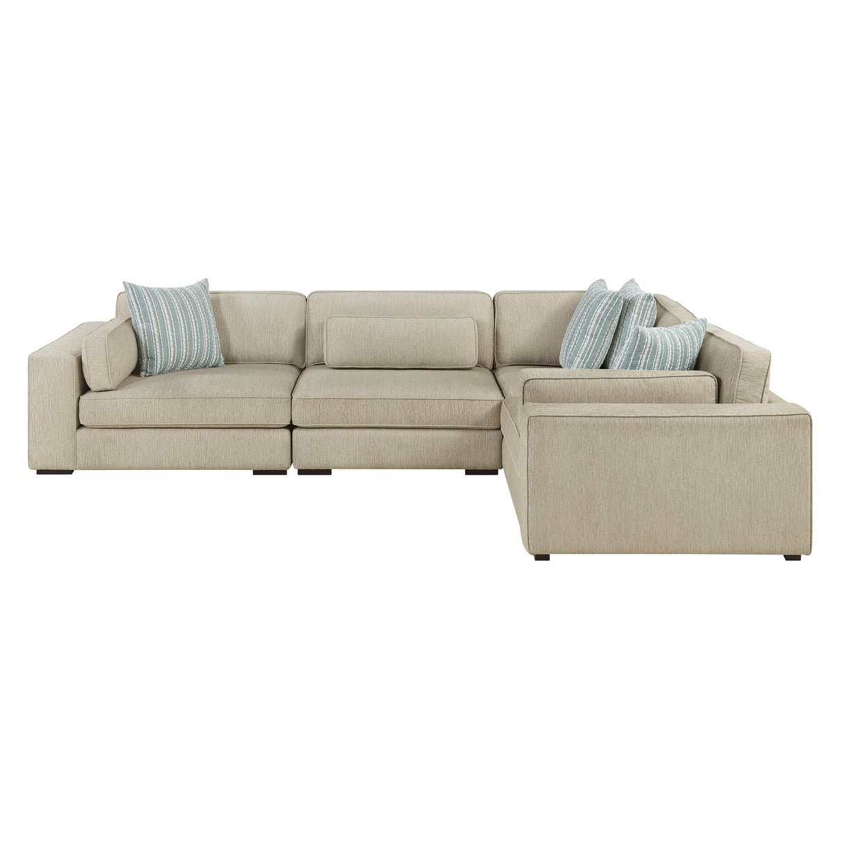 Geweldig Pewter 4-Piece Sectional from Homelegance - Luna Furniture