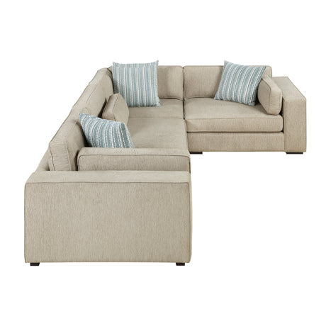 Geweldig Pewter 4-Piece Sectional from Homelegance - Luna Furniture