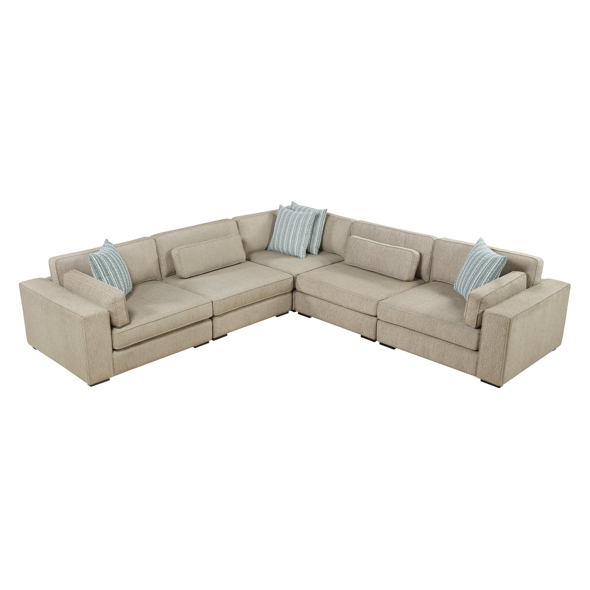 Geweldig Pewter 5-Piece Sectional from Homelegance - Luna Furniture