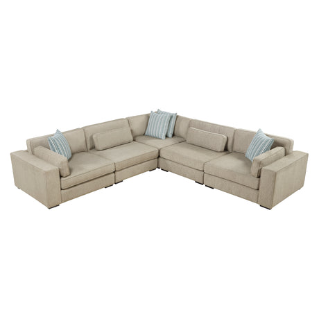 Geweldig Pewter 5-Piece Sectional from Homelegance - Luna Furniture
