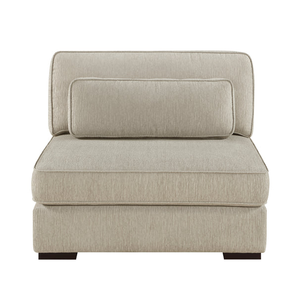 Mila Pewter Armless Chair