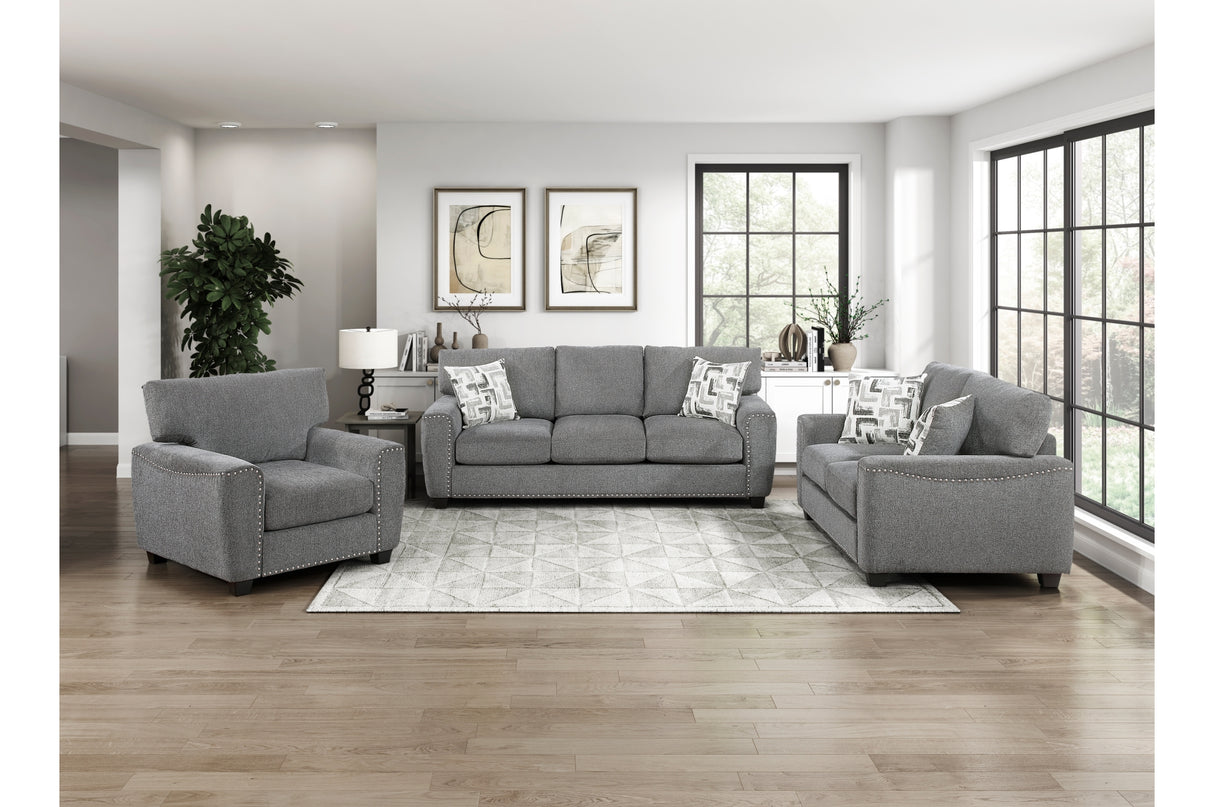 Isabel Dark Gray Living Room Set from Homelegance - Luna Furniture