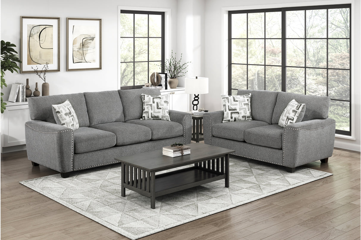 Isabel Dark Gray Living Room Set from Homelegance - Luna Furniture