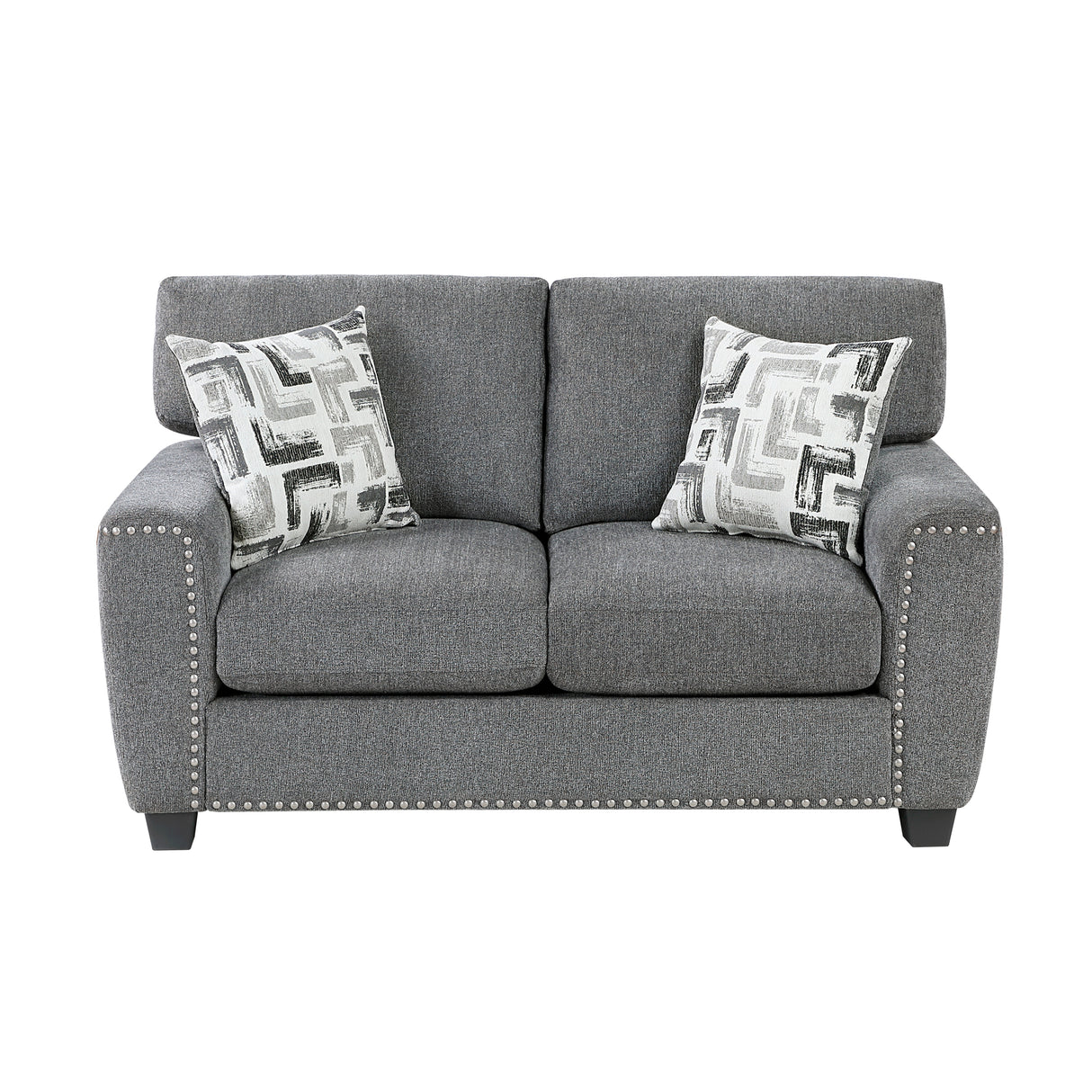 Isabel Dark Gray Loveseat from Homelegance - Luna Furniture