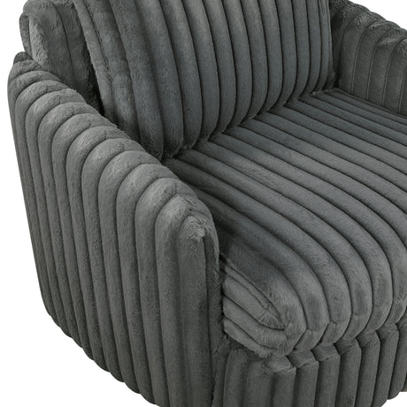 Tomball Dark Gray Swivel Chair from Homelegance - Luna Furniture