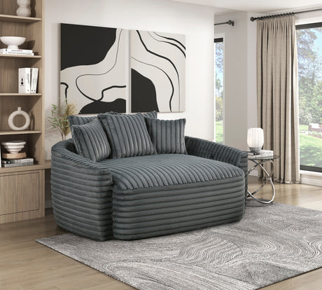 Tomball Dark Gray Oversized Chaise Lounge from Homelegance - Luna Furniture