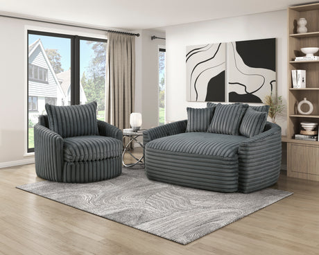 Tomball Dark Gray Oversized Chaise Lounge from Homelegance - Luna Furniture