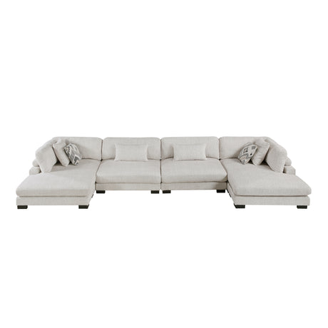 Tinley Beige Ottoman from Homelegance - Luna Furniture