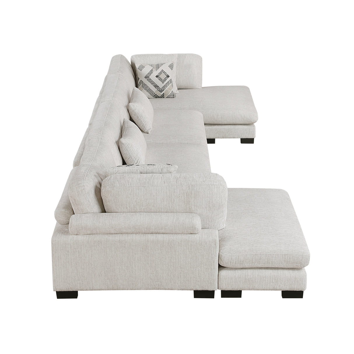 Tinley Beige Ottoman from Homelegance - Luna Furniture