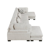 Tinley Beige Ottoman from Homelegance - Luna Furniture