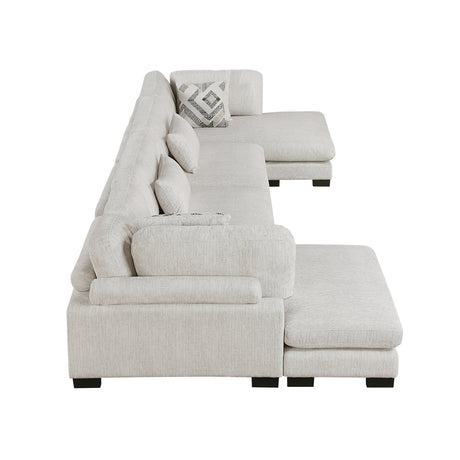 Tinley Beige Ottoman from Homelegance - Luna Furniture