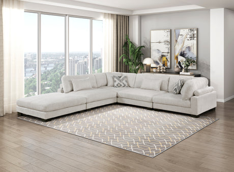 Tinley Beige Ottoman from Homelegance - Luna Furniture