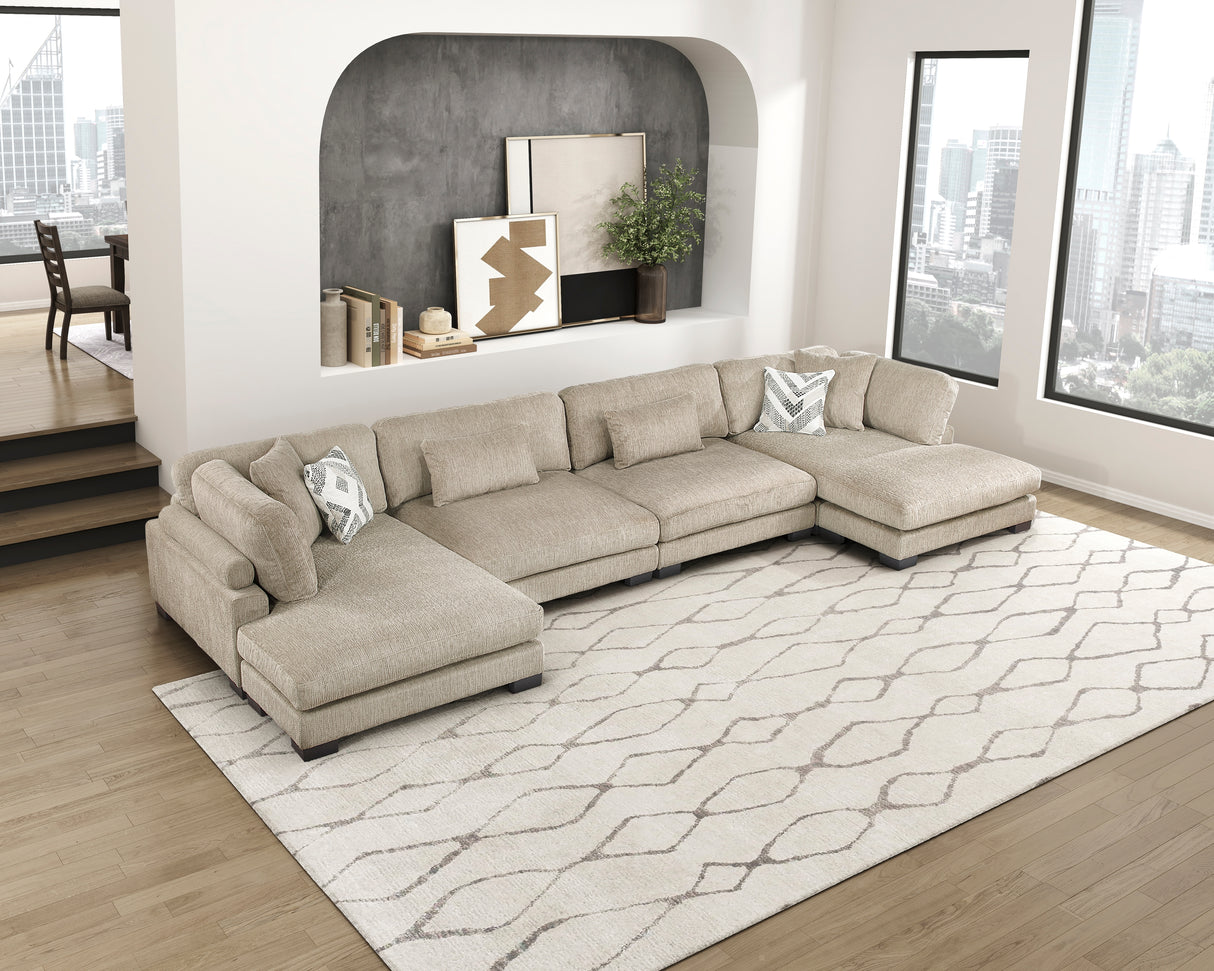 Tinley Brown Armless Chair from Homelegance - Luna Furniture